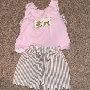 Baby girl smocked summer outfit